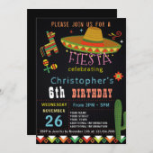 MEXICAANSE FIESTA VERJAARDAG UITNODIGING | FEESTJE (Voorkant / Achterkant)
