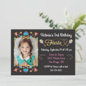 Mexicaanse Fiesta Verjaardagsfeest Gouden Glitter  Kaart (Staand voorkant)