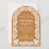 Mexicaanse fiesta verjaardagsfeest terracotta tala kaart (Voorkant)