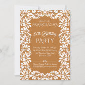 Mexicaanse fiesta verjaardagsfeest terracotta tala kaart (Voorkant)