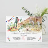 Mexicaanse Fiesta Verjaardagsfeest Uitnodiging (Staand voorkant)