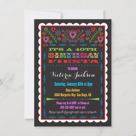 Mexicaanse Fiesta Verjaardagsfeest Uitnodiging