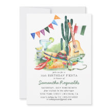 Mexicaanse Fiesta Verjaardagsfeest Uitnodiging