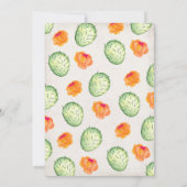 Mexicaanse Fiesta verjaardagsfeest Waterverf Cactu Kaart (Achterkant)