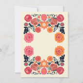 Mexicaanse Fiesta Verjaardagsfeestje Poppies Kaart (Achterkant)