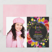 Mexicaanse fiesta verjaardagsuitnodiging voor volw kaart (Voorkant / Achterkant)