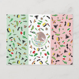 Mexicaanse Fiesta - vlag van Mexico-Briefkaart Briefkaart