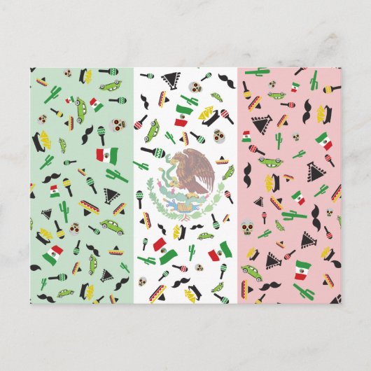 Mexicaanse Fiesta - vlag van Mexico-Briefkaart Briefkaart (Voorkant)