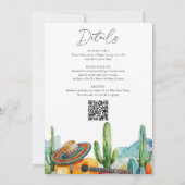 Mexicaanse Fiesta Waterverf alles in één Baby show Kaart (Achterkant)