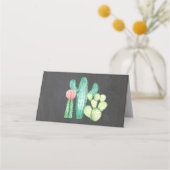 Mexicaanse Fiesta waterverf cactus tafelkaarten Plaatskaartje (Achterkant)