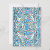 Mexicaanse Fiesta Wedding bloemengoud glitter Kaart (Achterkant)