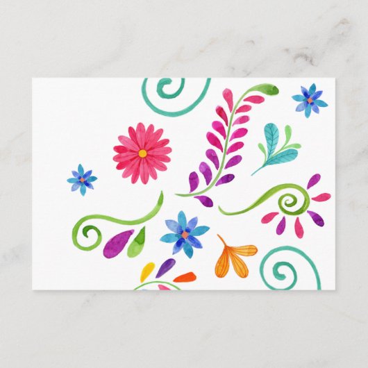 Mexicaanse Fiesta Wedding Details Kaart (Achterkant)