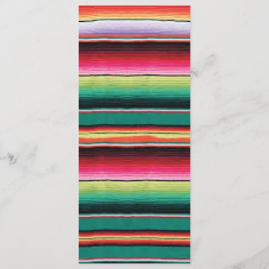 Mexicaanse Fiesta Wedding menukaart (Achterkant)