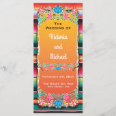 Mexicaanse Fiesta Wedding Programma Programmakaart (Voorkant)
