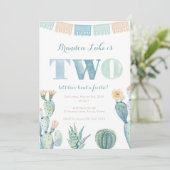 Mexicaanse fista 2e verjaardag nodigt de jongen ui kaart (Staand voorkant)