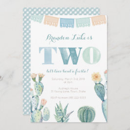 Mexicaanse fista 2e verjaardag nodigt de jongen ui kaart