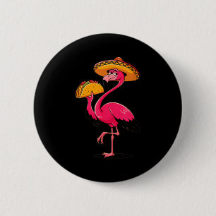 Mexicaanse flamingo taco's schattig cinco de mayo ronde button 5,7 cm