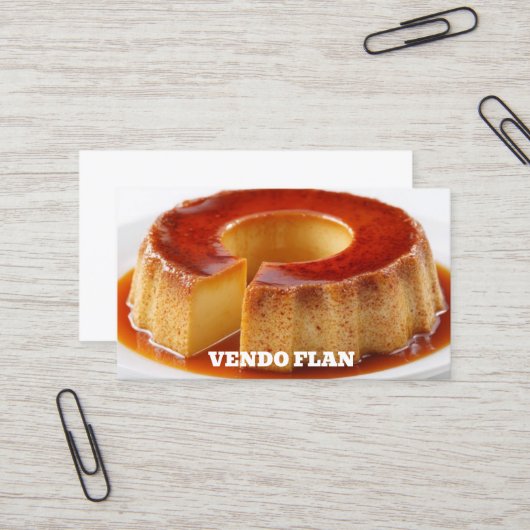Mexicaanse flan visitekaartje (Voorkant / Achterkant in situ)