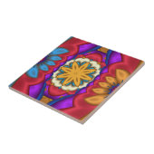 Mexicaanse Floral Abstracte Tegel Tegeltje (Zijkant)