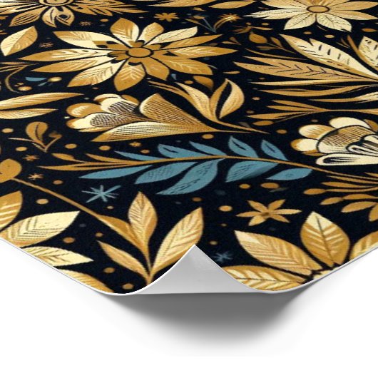 Mexicaanse Floral Art Poster (Hoek)