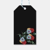 Mexicaanse Floral Faux Glitter Festive Stippen Wed Cadeaulabel (Achterkant)