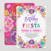 Mexicaanse Floral Fiesta Nacho Gemiddeld Verjaarda Kaart (Voorkant / Achterkant)