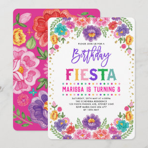 Mexicaanse Floral Fiesta Nacho Gemiddeld Verjaarda Kaart