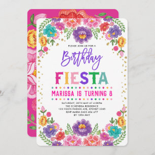 Mexicaanse Floral Fiesta Nacho Gemiddelde Birthday Kaart