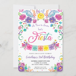 Mexicaanse Floral Flowers Fiesta Birthday Party  Kaart