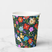 Mexicaanse Floral Folk Art Papieren Bekers (Achterkant)