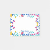Mexicaanse Floral gepersonaliseerde naam briefpapi Post-it® Notes (Voorkant)