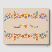 Mexicaanse Floral Westerne Typografie Quinceanera Gastenboek (Achterkant)