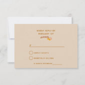 Mexicaanse Floral Westerne Typografie RSVP-kaart RSVP Kaartje (Achterkant)