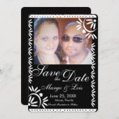 Mexicaanse Florals Papel Picado sparen de Datum Kaart (Voorkant / Achterkant)