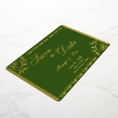 Mexicaanse Florals sla de datum van de gedrukte Fo Folie Uitnodiging (Gedraaid)