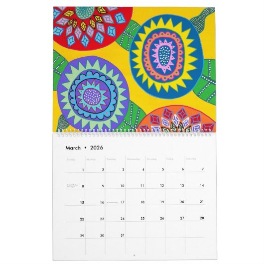 Mexicaanse Folk Art 2016 Calendar Flowers Ambrosin Kalender (Mar 2026)