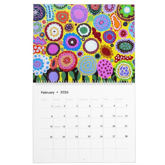 Mexicaanse Folk Art 2016 Calendar Flowers Ambrosin Kalender (Feb 2026)