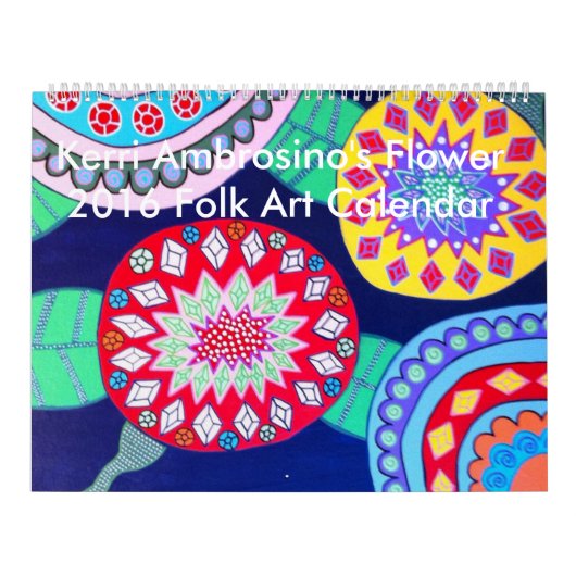 Mexicaanse Folk Art 2016 Calendar Flowers Ambrosin Kalender (Hoes)