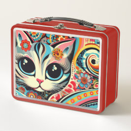 Mexicaanse Folk Art Abstract Kitty Cat Talavera St