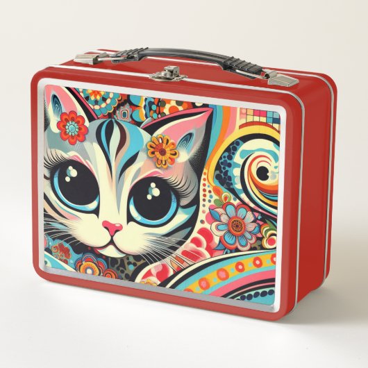 Mexicaanse Folk Art Abstract Kitty Cat Talavera St (Voorkant)