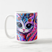 Mexicaanse Folk Art Abstract Kitty Cat Talavera St Koffiemok (Links)