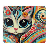 Mexicaanse Folk Art Abstract Kitty Cat Talavera St Snijplank (Voorkant)