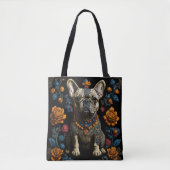 Mexicaanse Folk Art Bulldog Tote Bag (Voorkant)