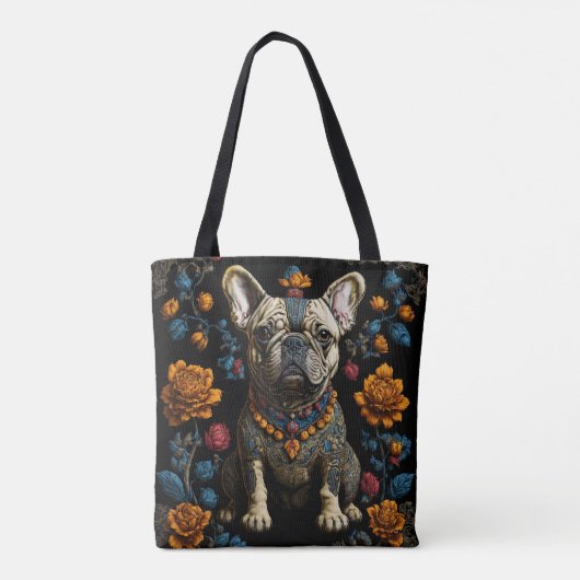 Mexicaanse Folk Art Bulldog Tote Bag (Achterkant)