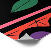 Mexicaanse Folk Art Design Bloemen & geometrische  Poster (Hoek)