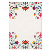 Mexicaanse Folk Art Floral Botanische Fiesta Huwel Kaart (Achterkant)