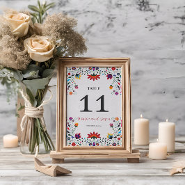 Mexicaanse Folk Art Floral Botanische Fiesta Huwel Kaart