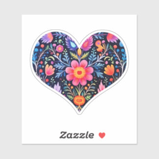 Mexicaanse Folk Art Floral Sticker