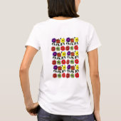 Mexicaanse Folk Art, Flores, geborduurde bloemen T-shirt (Achterkant)