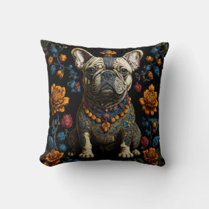 Mexicaanse Folk Art Franse Bulldog Kussen